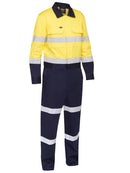 Bisley Taped Hi Vis Work Coverall With Waist Zip Opening -BC6066T