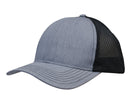 Headwear - Light Brushed Poly Cotton Marle with honeycomb mesh - 3971