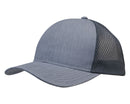 Headwear - Light Brushed Poly Cotton Marle with honeycomb mesh - 3971