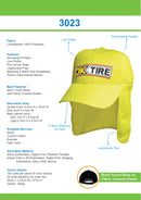 Headwear Luminescent Safety Cap with Flap - 3023