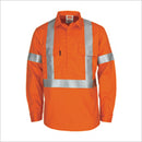 DNC - Patron saint flame retardant arc rated closed front shirt with "X" back LOXY F/R R/tape - L/S - 3408