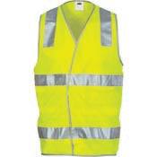 Dnc Day/Night Safety Vest With Hoop & Shoulder Generic R/Tape (3503)