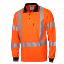 DNC - HiVis Segmented Tape X Back Polo - LS - 3510