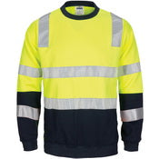 Dnc - Hi Vis 2 Tone, Crew-Neck Fleecy Sweat Shirt - 3723