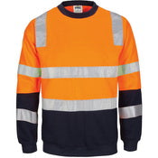 Dnc - Hi Vis 2 Tone, Crew-Neck Fleecy Sweat Shirt - 3723