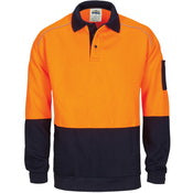 Dnc Hivis Rugby Top Windcheater With Two Side Zipped Pockets (3727)