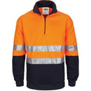 Dnc - Hivis 1/2 Zip Fleecy With Hoop Pattern Csr Reflective Tape - 3729