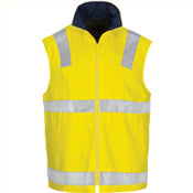 DNC - HiVis Cotton Drill Reversible Vest with Generic R/Tape - 3765