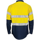 DNC - HiVis R/W Cool-Breeze T2 Vertical Vented Cotton Shirt with Gusset Sleeves, Generic R/Tape - Long Sle - 3782