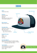 Headwear Trucker Mesh Cap With Flat Peak - 3806