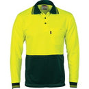 Dnc - HiVis Two Tone Cool Breathe Polo Shirt, Long Sleeve - 3813