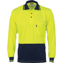 Dnc - HiVis Two Tone Cool Breathe Polo Shirt, Long Sleeve - 3813