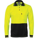 Dnc - HiVis Two Tone Cool Breathe Polo Shirt, Long Sleeve - 3813