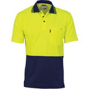 Dnc - Cotton Back HiVis Two Tone Fluoro Polo - Short Sleeve - 3814