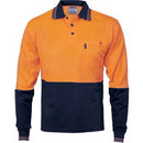 Dnc - Cotton Back HiVis Two Tone Fluoro Polo - Long Sleeve - 3816
