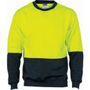 Dnc - HiVis Two Tone Fleecy Sweat Shirt (Sloppy Joe) Crew-Neck - 3821