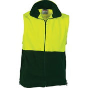 Dnc - Hi vis Two Tone Full Zip Polar Fleece Vest - 3828