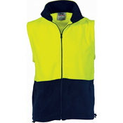 Dnc - Hi vis Two Tone Full Zip Polar Fleece Vest - 3828