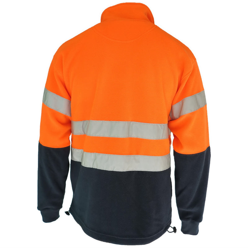 Dnc Hivis Two Tone Full Zip Polar Fleece With Generic R/Tape - 3830