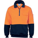 Dnc - Hivis Two Tone 1/2 Zip Cotton Fleecy Windcheater - 3923