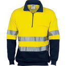 Dnc - Hi vis Two Tone 1/2 Zip Cotton Fleecy Windcheater With 3M R/Tape - 3925