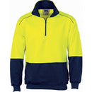 Dnc - Hivis Two Tone 1/2 Zip Reflective Piping Sweat Shirt - 3928