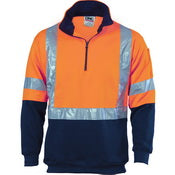 Dnc Hivis 1/2 Zip Fleecy With ‘X’ Back & Additional Tape On Tail (3930)
