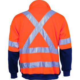 Dnc Hivis 1/2 Zip Fleecy With ‘X’ Back & Additional Tape On Tail (3930)