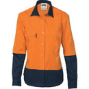 Dnc - Ladies Hi vis 2 Tone Cool-Breeze Cotton Shirt - L/S - 3940