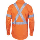 DNC - HiVis Cool-Breeze Cross Back Cotton Shirt with 3M R/Tape - long sleeve - 3946