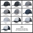 Headwear - Breathable poly twill with honeycomb mesh - 3972