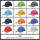 Headwear - Sports Ripstop Twill with triangle perforations - 3977