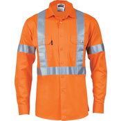 DNC HiVis D/N Cotton Shirt with Cross Back Generic R/Tape - long sleeve 3989