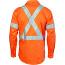 DNC HiVis D/N Cotton Shirt with Cross Back Generic R/Tape - long sleeve 3989