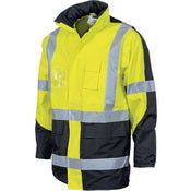 DNC HiVis 2 Tone Cross Back D/N “2 in 1” Contrast Rain Jacket 3993