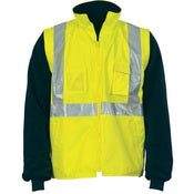 DNC HiVis Cross Back D/N “4 in 1” Zip Off Sleeve Reversible Vest 3994