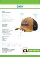 Headwear - American Premium Twill/Mesh Deep Fit Trucker Cap - 3996