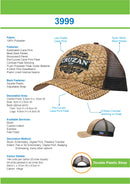 Headwear Cane Print with Mesh Back - 3999