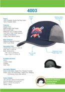 Headwear Sports Ripstop with Bee Hive Mesh and Towelling Sweatband - 4003