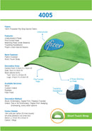 Headwear Sports Ripstop with Towelling Sweatband - 4005