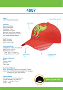 Headwear Breathable Poly Twill with Peak Flash Print - 4007