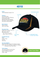 Headwear Breathable Poly Twill with Small Check Patterning Cap - 4010