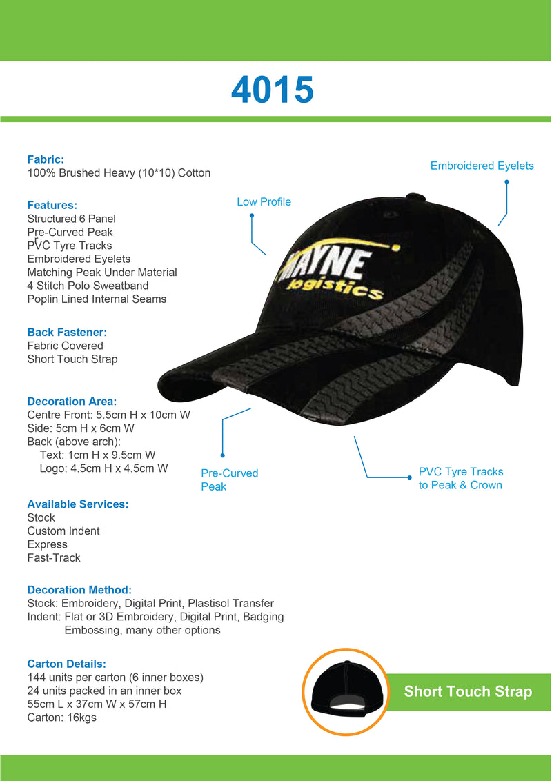 Headwear-Brushed Heavy Cotton with Tyre Tracks-4015