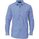 DNC  -Cotton Chambray Shirt , Twin Pocket - Long Sleeve - 4102