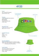 Headwear Brushed Sports Twill Youth Bucket Hat - 4133