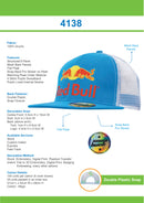 Headwear Premium American Twill with Mesh Back & Snap Back Pro Styling Cap - 4138