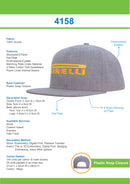 Headwear Premium American Twill Flat Peak Cap - 4158