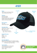 Headwear Brushed Cotton with Mesh Back Cap-4181