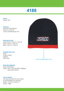 Headwear-Roll Down Two Tone Acrylic Beanie - Toque-4188