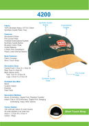 Headwear-Brushed Heavy Cotton with Suede Peak Cap-4200